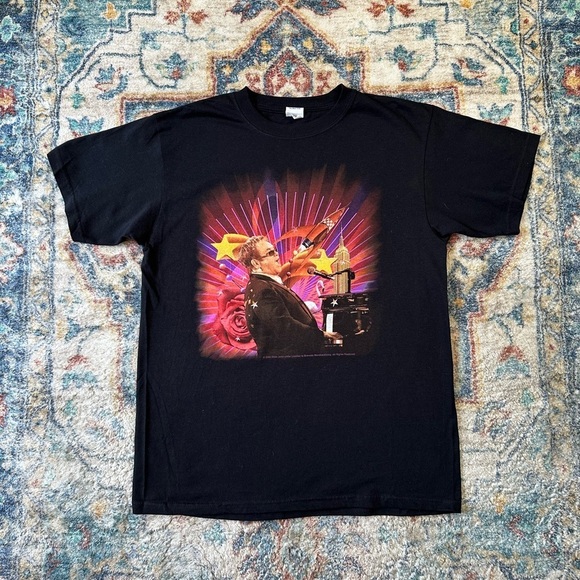 Vintage Other - Elton John Rocket Man Concert Tour T-shirt Large